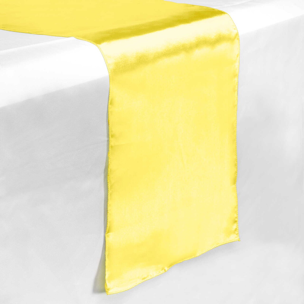 Lann's Linens - 5 Satin 12" x 108" Dining Room Table Runners for Wedding, Reception or Party